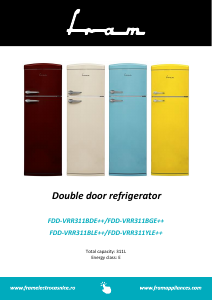 Manual Fram FDD-VRR311YLE++ Fridge-Freezer