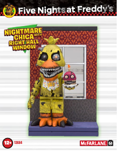 Manual McFarlane set 12684 Five Nights at Freddys Nightmare chica with right hall window