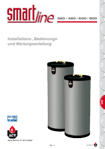 Bedienungsanleitung ACV Smartline 800 Warmwasserspeicher