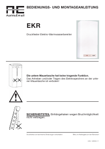Bedienungsanleitung Austria Email EKR 100 Warmwasserspeicher
