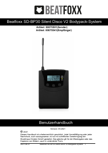 Bedienungsanleitung Beatfoxx SD-BP30 Silent Disco V2 Bodypack-Empfänger