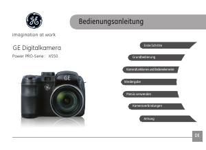 Bedienungsanleitung GE X550 Digitalkamera