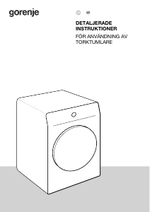 Bruksanvisning Gorenje D3NEP92GN Torktumlare