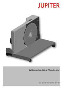Bedienungsanleitung Jupiter 851 020 Allesschneider