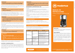 Manual de uso Mademsa MCM30 Máquina de café