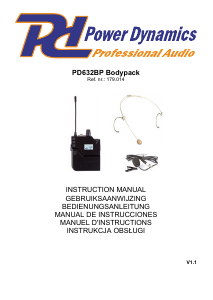 Manual de uso Power Dynamics PD632BP Receptor de petaca