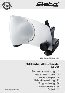 Bedienungsanleitung Steba AS 200 Allesschneider