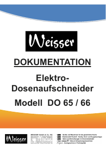 Bedienungsanleitung Weisser DO 66 Dosenöffner