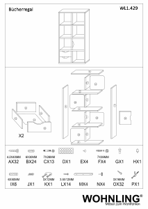 説明書 Wohnling WL1.429 ブックケース