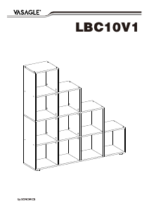 كتيب Vasagle LBC10V1 حقيبة كتب