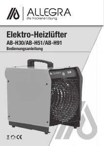 Bedienungsanleitung Allegra AB-H91 Heizgerät