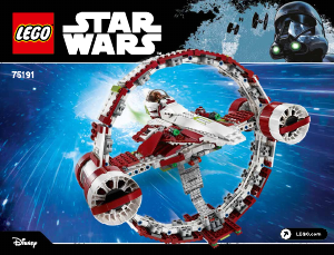 Manual Lego set 75191 Star Wars Jedi Starfighter con hiperimpulsor