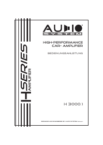 Bedienungsanleitung Audio System H 3000.1 Autoverstärker