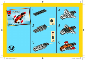 Bruksanvisning Lego set 30020 Creator Jetplan