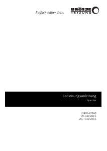 Bedienungsanleitung Brötje EAS-T 150-200 C HydroComfort Warmwasserspeicher