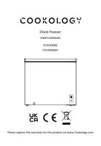 Manual Cookology CCFZ300WH Freezer