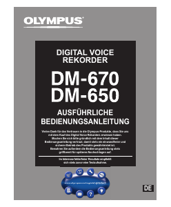 Bedienungsanleitung Olympus DM-670 Diktiergerät