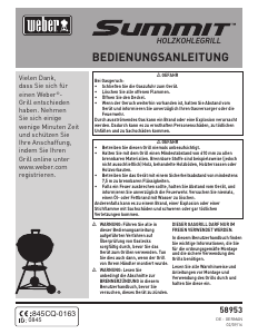 Bedienungsanleitung Weber Summit Charcoal Barbecue