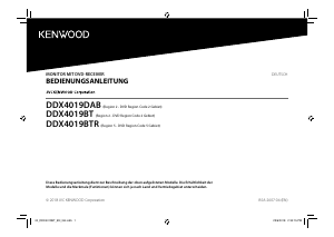 Bedienungsanleitung Kenwood DDX4019BT Autoradio