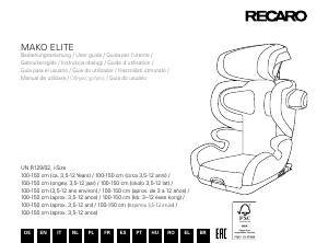 Handleiding Recaro Mako Elite Autostoeltje