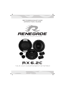 Bedienungsanleitung Renegade RX 6.2C Auto lautsprecher