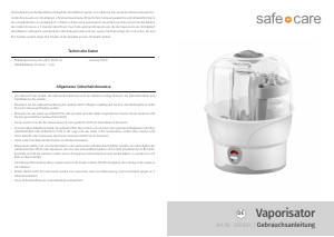 Mode d’emploi Safe & Care 360004 Stérilisateur