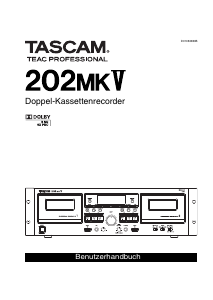 Bedienungsanleitung Tascam 202MKV Kassettenrekorder