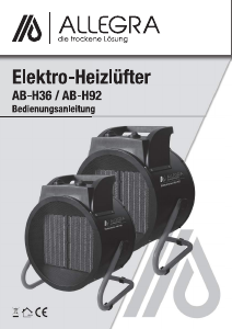 Bedienungsanleitung Allegra AB-H92 Heizgerät
