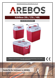 Bedienungsanleitung Arebos AR-HE-KB40R Kühlbox
