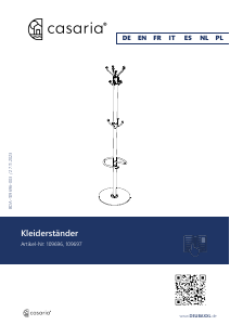 Bedienungsanleitung Casaria 109696 Kleiderständer