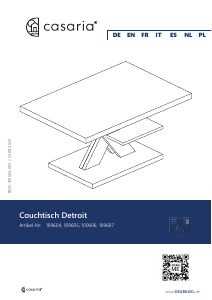 Bedienungsanleitung Casaria 109607 Detroit Couchtisch