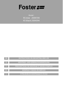 Manual Foster 2504 194 Cooker Hood