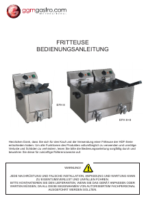 Bedienungsanleitung GGM Gastro EFH 8+8 Fritteuse
