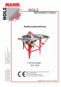 Bedienungsanleitung Holzmann TKS 315S Tischsäge