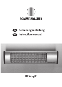 Bedienungsanleitung Rommelsbacher IW 604/E Terrassenheizer