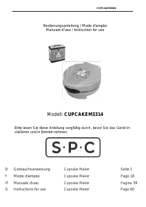 Handleiding SPC CUPCAKEM3314 Cupcakemaker