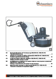 Instrukcja Schwamborn DSM 800-RC Szlifierka do betonu