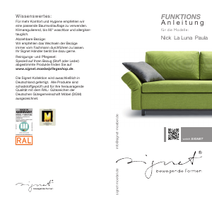Bedienungsanleitung Signet Nick Schlafsofa