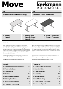 Bedienungsanleitung Kerkmann Move 4 Schreibtisch