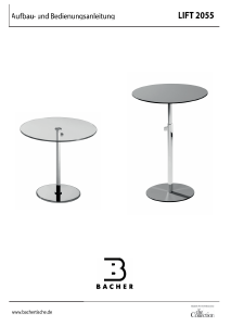Bedienungsanleitung Bacher LIFT 2055 Couchtisch