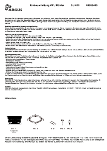 Bedienungsanleitung Argus SU-800 CPU Kühler