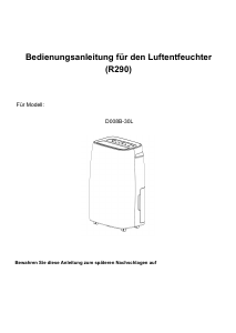 Bedienungsanleitung Climatech D008B-30L Luftentfeuchter