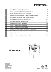 Käyttöohje Festool TKS 80 EBS Pöytäsaha