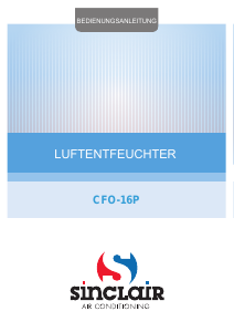 Bedienungsanleitung Sinclair CFO-16P Luftentfeuchter