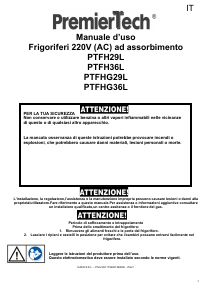 Manuale PremierTech PTFH36L Frigorifero