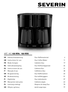 Handleiding Severin KA 9315 Koffiezetapparaat