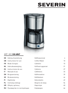 Handleiding Severin KA 4847 Koffiezetapparaat