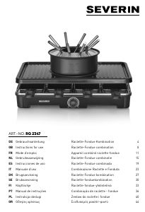 Brugsanvisning Severin RG 2347 Raclette grill