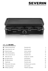 Käyttöohje Severin RG 9670 Raclette-grilli