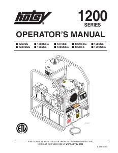 Manual Hotsy 1290SSG Pressure Washer